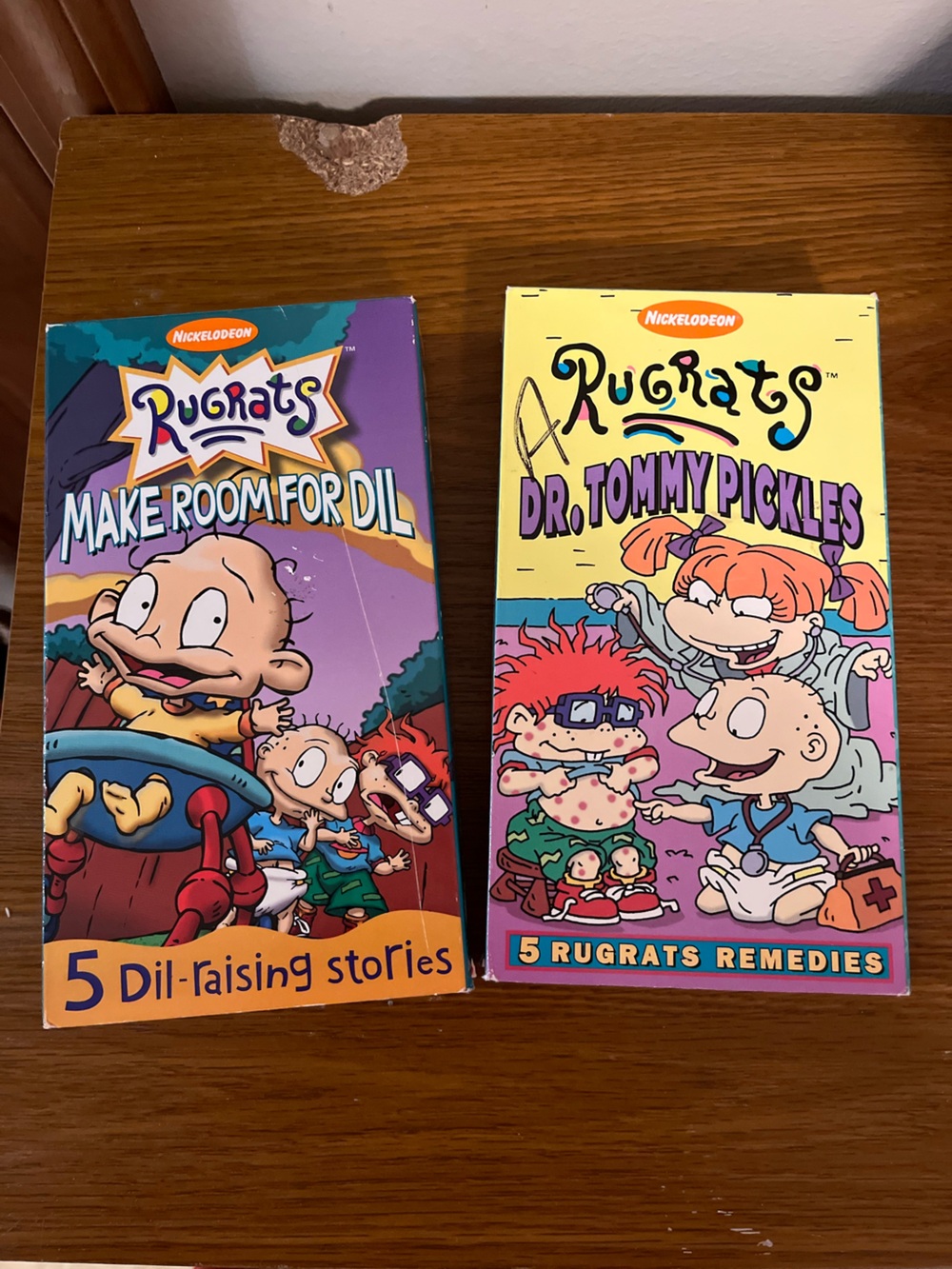 Nickelodeon Rugrats VHS Duo - Purple, Yellow & Red Artwork